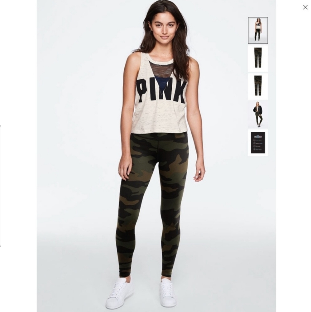 PINK Ultimate High Waist Camo Leggings L